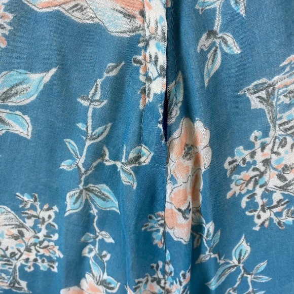 Vtg 70s Gunne Sax By Jessica Floral Voile Dress XS S Lace Boho Bell Sleeve - Picture 11 of 14